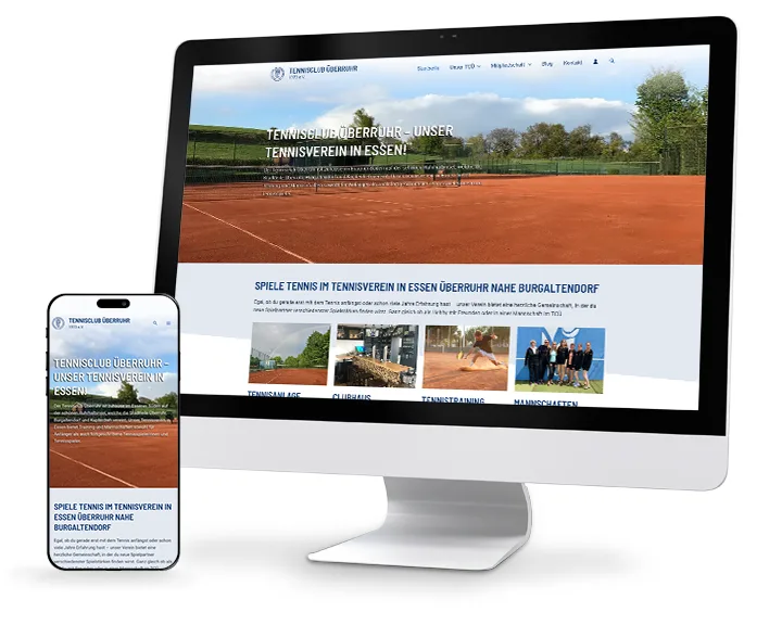 Website für den Tennisclub Überruhr